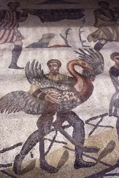 Man carrying a swan (detail)